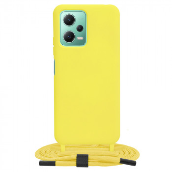 Husa telefon Xiaomi Redmi Note 12 5G / Poco X5 - Techsuit Crossbody Lanyard - Yellow