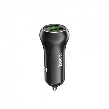 Incarcator Auto 2xUSB-A, QC 3.0, 36W, 3A - Hoco (Z37 Sharp) - Black - Img 3