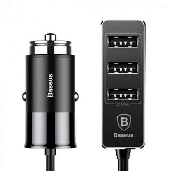 Incarcator auto 4xUSB 5.5A - Baseus Enjoy Together (CCTON-01) - Black - Img 1