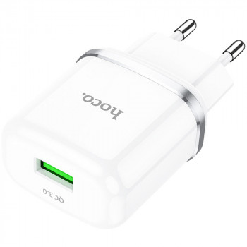 Incarcator priza USB-A, 18W, 3A + Cablu Type-C 1m - Hoco Special (N3) - White - Img 4