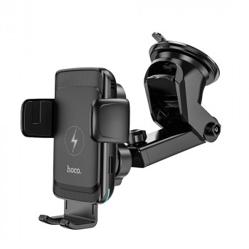 Suport Auto Universal cu Incarcare Wireless 15W - Hoco Smart Alignment (S35) - Black - Img 4