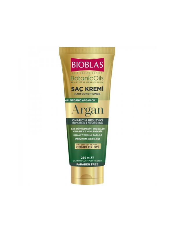 Balsam pentru par uscat, deteriorat sau proaspat vopsit Argan Oil, 250 ml, Bioblas