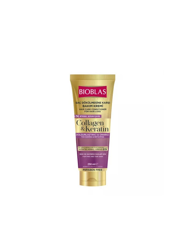 Balsam pentru par subtire, fara volum Collagen, 250 ml, Bioblas