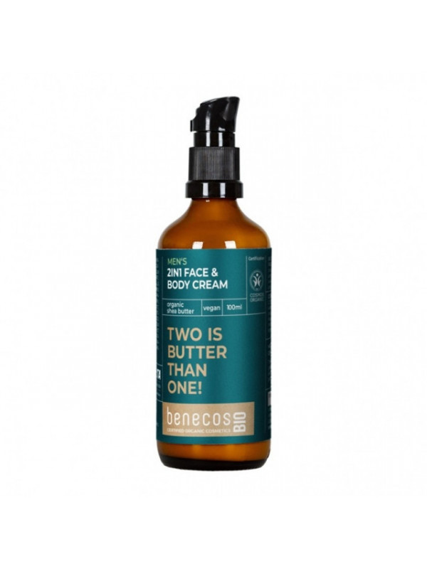 Crema ten si corp barbati TWO IS BUTTER THAN ONE, 100ml - benecosBIO