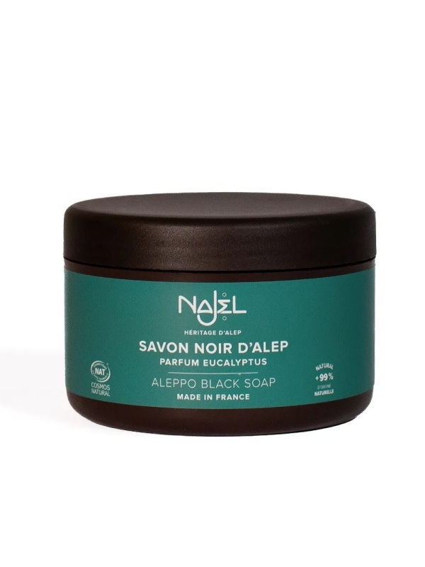 Sapun negru de Alep exfoliant cu eucalipt 200ml - Najel