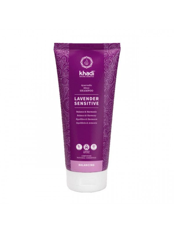 Sampon ayurvedic scalp sensibil Lavender Sensitive, 200ml - Khadi