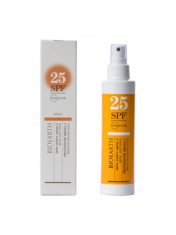 Lotiune solara spray pentru corp SPF25 cu ganoderma, 150ml - Bioearth