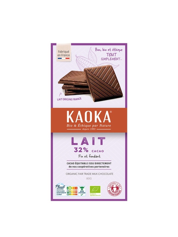 Ciocolată BIO cu lapte 32% 80g