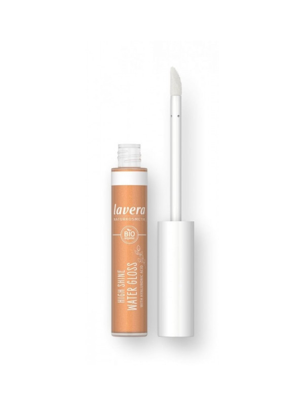 Gloss bio pentru buze High Shine Water Gloss, Golden Solaris 03 - LAVERA cu acid hialuronic