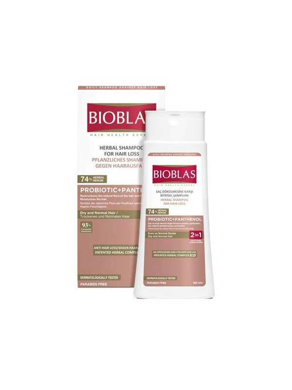 SAMPON ANTICADERE CU PROBIOTIC SI PANTENOL pentru scalp sanatos (par uscat, degradat) - Bioblas