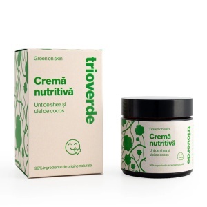 Crema Nutritiva Forte cu ulei de cocos si argan pt piele foarte uscata 60ml - Trio Verde - Img 2