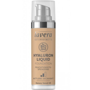 Fond de ten bio Hyaluron Liquid Warm Nude 03, 30ml - LAVERA
