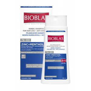 Sampon anticadere Bioblas zinc și menthol antimatreata, 360 ml