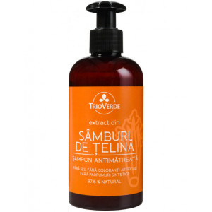 Șampon antimătreață cu extract din sâmburi de Țelină 250ml - Trio Verde