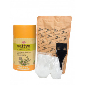 Vopsea de par Blond Caramel, 150gr – Sattva Ayurveda - Img 2