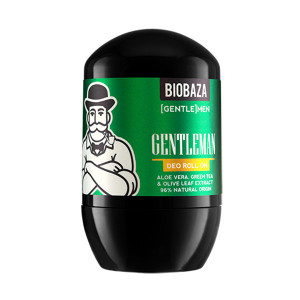 Deodorant natural roll-on fara aluminiu pentru barbati, cu aloe vera si extract de ceai verde, Gentlemen, Biobaza, 50 ml