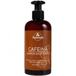 Șampon anticădere cu extract de Cafeină 250ml - Trio Verde
