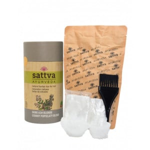 Vopsea de par Blond Cenusiu Inchis, 150gr – Sattva Ayurveda - Img 2