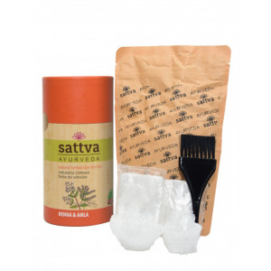 Vopsea de par Henna si Amla, 150gr – Sattva Ayurveda - Img 2