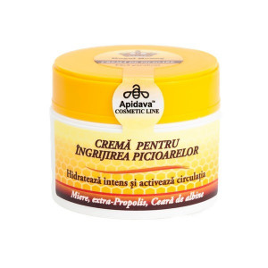 Crema naturala pentru ingrijirea picioarelor miere, propolis, ceara albine - Apidava