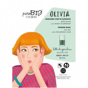 Masca peel-off ten gras OLIVIA spirulina, 13gr - PuroBio