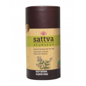 Vopsea Ciocolatiu Inchis Intens, 150gr – Sattva Ayurveda - Img 1
