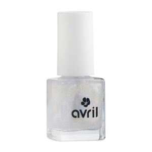 Lac de unghii Top Coat cu sclipici auriu, 7ml - Avril