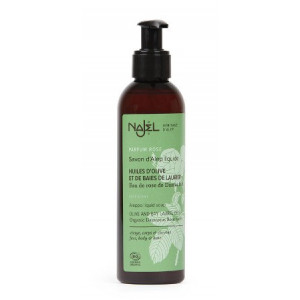 Sapun de Alep lichid bio cu trandafir de Damasc, 200ml - NAJEL