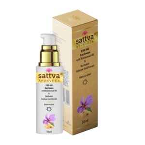 Crema de fata antirid de zi cu bakuchiol si kumkumadi, 50ml - Sattva