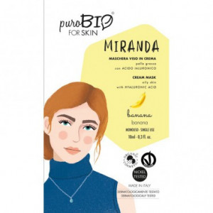 Masca crema ten gras MIRANDA banane, 10ml - PuroBio