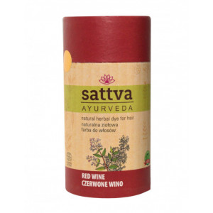 Vopsea de par Red Wine, 150gr – Sattva Ayurveda - Img 1