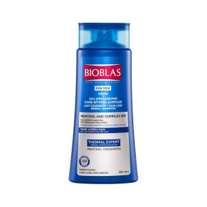 Bioblas Șampon Bărbați anticădere păr și antimătreață cu mentol și Complex B19, 360 ml