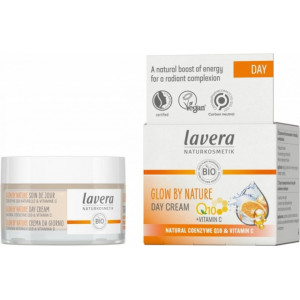 Crema de zi iluminatoare Glow by Nature, vitamina C si coenzima Q10, 50ml - LAVERA
