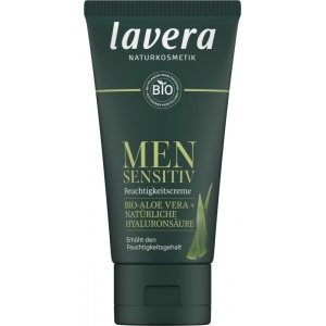 Crema hidratanta barbati lavera Men Sensitive - cu aloe vera si acid hialuronic, pentru piele sensibila