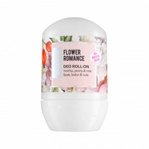 Deodorant natural pe baza de piatra de alaun pentru femei FLOWER ROMANCE (trandafir si bujor), Biobaza, 50 ml