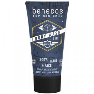 Gel de dus 3-in-1 pentru barbati, ten, corp, par - Benecos
