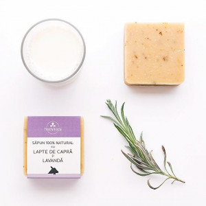 Sapun cu lapte de capra si lavanda-Trio Verde - Img 2