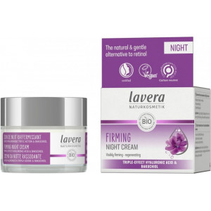 Crema de noapte antirid fermitate cu acid hialuronic si bakuchiol, 50ml - Lavera