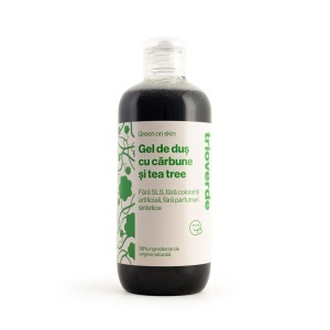 Gel de duș cu Cărbune și Tea Tree Trio Verde