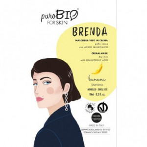 Masca crema ten uscat BRENDA banane, 10ml - PuroBio