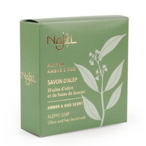 Sapun de Alep Najel cu ambra si lemn de agar (oud) - 150g Najel