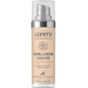 Fond de ten bio Hyaluron Liquid Ivory Light 01, 30ml - LAVERA