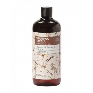 Sampon, gel de dus cu vanilie si ovaz, 500ml – Family Bioearth