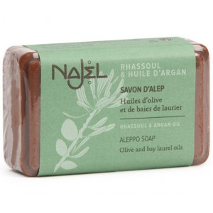 Sapun de Alep Najel Collection cu argila, argan si rhassoul - 100g Najel