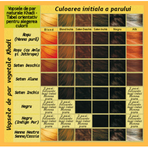 Vopsea de par naturala Saten Nuca - Khadi