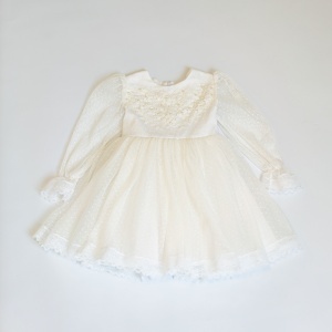 Rochita eleganta alba pentru fetite 1-12 ani, model PEARL GRACE
