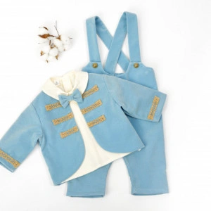 Costum botez baietel, 0-1 ani, model NOAH