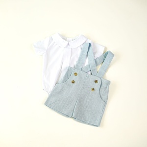 Compleu de in baietel, 0-1 ani, model LUCA baby blue