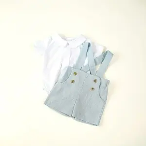Compleu de in baietel, 0-1 ani, model LUCA baby blue