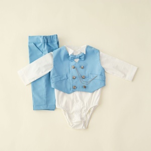 costum bleu botez